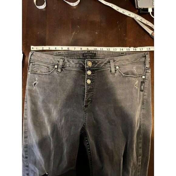 Women's Silver Jeans Co. Black 5 Button Fly Jeans Size 34 [EXCELLENT] - Picture 7 of 9